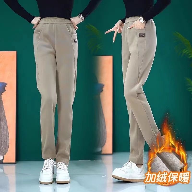 quần giữ nhiệt nữ Quần thường ngày thu đông mới, ấm áp, chất nhung dày cao cấp, ôm body