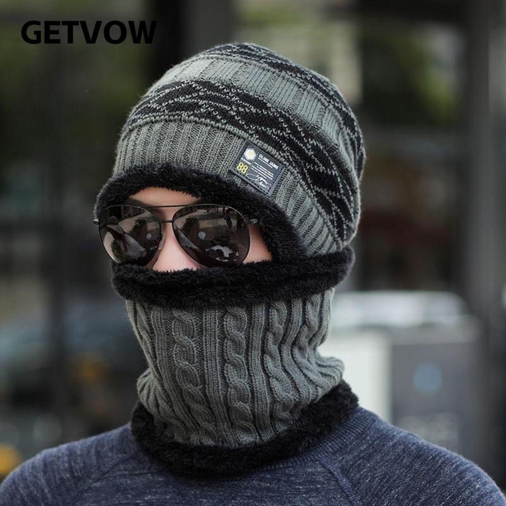 Mũ Beanie Dệt Kim Dày Lớp Lông Cừu - Ấm Áp Cho Thu Đông GETVOW