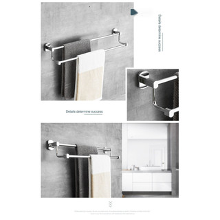 Kohler Giá treo khăn tắm bằng đồng nguyên chất cho phòng tắm cổ điển Kohler, giá treo khăn tắm hai thanh không cần khoan