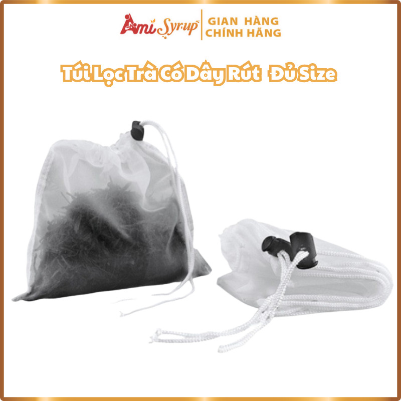 Túi Lọc Trà Có Dây Rút Đủ Size To, Vừa, Nhỏ Lọc Sạch Bã Trà, Thảo Mộc Tiện Lợi, Chuyên Nghiệp