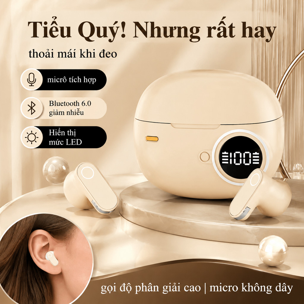 Tai nghe TWS 2026 - màu trắng