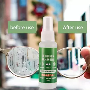 Chất chống sương mù cho kính 50ml Xịt chống sương mù cho kính, Máy làm sạch ống kính kính Kính trong suốt Tầm nhìn lâu trôi Defogger Spray shopidaevn
