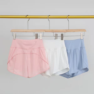New High Waist Anti-Exposure Fitness Shorts Women's Loose Slimming Sports Quick-Drying Running Back Waist Pocket Yoga Pants oCBx
