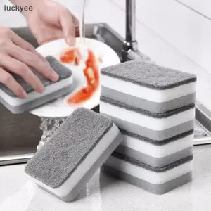 Luckyew 1 / 5 / 10 Chiếc Nhà Bếp Rửa Chén Magic Xốp Hai Mặt Làm Sạch Bọt Biển Xốp Xốp Cho Món Ăn Phụ Kiện Nhà Bếp TQ