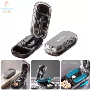 Hộp lưu trữ chia thuốc GILL, Bộ chia máy tính bảng thuốc Bộ chia thuốc khu phố, Bộ chia máy nghiền chống bụi cho thuốc nhỏ hoặc lớn