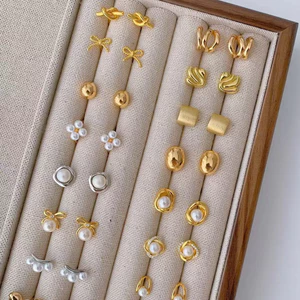 Tai Nguyên Chất Bạc Kim 925 Với Xương Ngủ Chọn Dính Bông Tai Bông Tai Tai 925 Bông Tai Xuyên Móng Tay Bạc Nuôi Đơn Giản Trăm Móng Tay Nữ