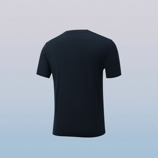 Áo Thun Nam Ngắn Tay HLA  Xanh Navy - Chất Liệu Thoáng Khí, Mềm Mịn, Thêu Logo Tinh Tế