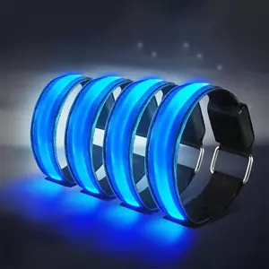 Dây đeo tay phát sáng Đèn LED chạy ban đêm Chạy dây đeo cổ tay phát sáng Cảnh báo an toàn Phản quang Vòng đeo tay mắt cá chân USB VN