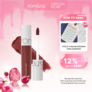 Son kem lì cực nhẹ môi Hàn Quốc Romand Zero Velvet Tint 5.5g