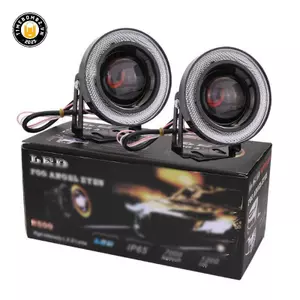 {TB & Bag} 1 * 3.5 "Angel Eyes LED Fog Light Car SUV Universal White Driving Head Lamp 12V.