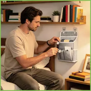 Dụng cụ sắp xếp bỏ túi qua cửa với 4 móc thoáng khí có thể treo có túi trên cửa Túi đựng đồ cho gia đình gelhvn