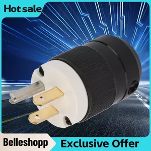 Belleshopp Belleshopp Cắm Thay Thế 125V 50 Đến 60HZ 3 Cực Nam Hạng Nặng Chuyên Nghiệp Mỹ Phổ Sử Dụng Tiện Lợi (15A 125V)