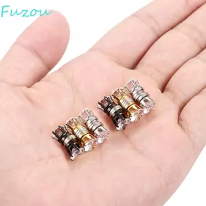 FUJIOU Vòng Đeo Tai Hàn Quốc Hình Học Hợp Thời Trang Ziron Tròn Thép Titan Không Xuyên Pha Lê
