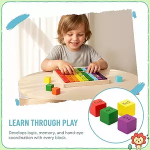 Đồ chơi học tập Montessori 99 Bàn nhân cho trẻ em Toán học Thực hành số học Quà tặng giáo dục cho trẻ mới biết đi tại nhà từ 3 tuổi trở lên