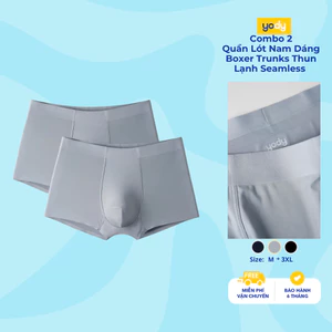 Combo 2 Quần Lót Nam Yody Dáng Boxer Trunks Thun Lạnh Seamless TRA MCUN25A023