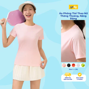 Áo thun thể thao nữ YODY Sport dệt jacquard siêu nhẹ, năng động, thoáng mát, thấm hút tốt WATS25S111