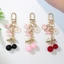 WANYEDI Cherry Móc Khóa, Lớp Phủ Men Mini Trái Cây Móc Khóa, Trang Sức DIY Hoa Bướm Trang Trí Tai Nghe Mặt Dây Chuyền Túi Xách Phụ Kiện Trang Trí