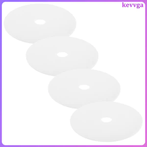4 Miếng Dính Nắp Vệ Sinh Nắp Nâng Phụ Kiện Phòng Tắm Bàn Chải 8.00X8.00X0,20CM Trắng Pp kevga