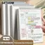 Sổ tay cuộn GETVOW, 80 tờ lưới / Sổ tay xoắn ốc dòng trống / ngang, Đa chức năng A5 / B5 / A4 Flip Up Notepad Đồ dùng văn phòng trường học