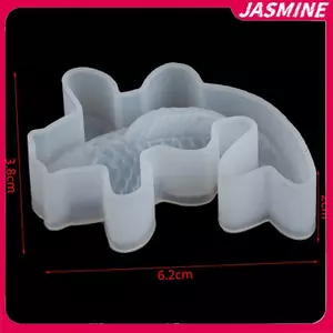 JASMINE 3D Luy Koi Cá Khuôn Silicon DIY Nhựa Đúc Nghệ Thuật Trang Sức Làm Thủ Công Epoxy JASMINE