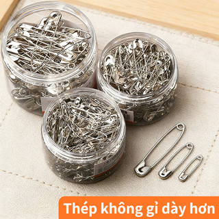 Kim băng cài áo set 120 chiếc đa kích thước không gỉ tiện lợi cho sinh hoạt gia đình giá tốt hot