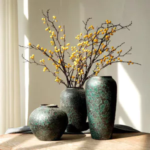 Bình gốm sứ cổ điển Trang trí nhà giọng cho phòng khách Phòng ngủ Bàn ăn Boho Thiết kế nội thất tối giản hiện đại Phong cách Bình hoa thanh lịch Quà tặng cho nam giới