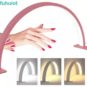 Đèn móng tay hình chữ U FUHUIOT, Đèn móng tay nửa mặt trăng có thể điều chỉnh độ sáng, Đèn LED vòng cung móng tay có thể điều chỉnh đa chức năng 3 màu ánh sáng mở rộng lông mi
