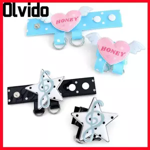 Kẹp mở rộng túi OLVIDO, PVC có khóa mở rộng túi chữ D đôi, Ba lô đựng bùa chấm bi dễ thương
