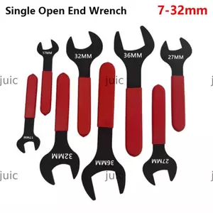JUIC 1 Cái Cờ lê hình chữ U, Cờ lê đầu đơn mở góc 7-32mm, Cờ lê cố định đầu phẳng làm đen để sửa chữa ô tô
