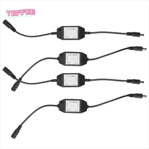 Bộ điều chỉnh độ sáng LED YOFFOR 4 CÁI, Bộ điều khiển điều chỉnh độ sáng RGB màu đen