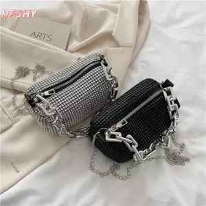 HFSHY 2022 Xu Hướng Mùa Hè Sang Trọng Thời Trang Du Lịch Đeo Vai Túi Xách Ví Bling Kim Cương Thiết Kế Túi Đeo Ngang Nhỏ Cho Nữ VN