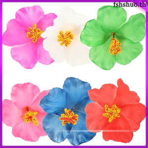 6 Chiếc Chủ Đề Dễ Thương Hoa Hibiscus Bohemian Kẹp Tóc Trẻ Em Nhiều Màu Sắc Cô Gái