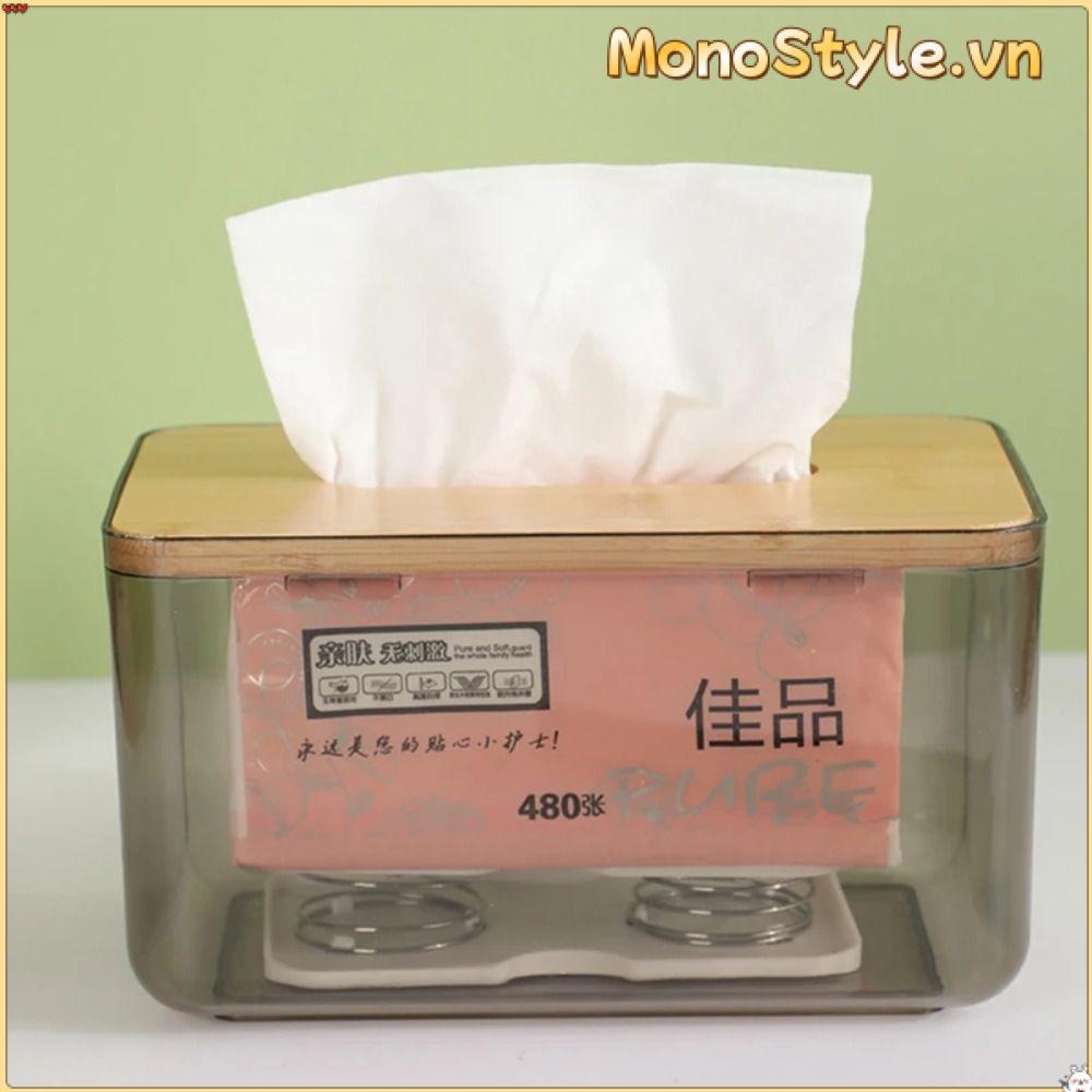 Hộp đựng khăn giấy lò xo MONOSTYLE, Khăn giấy thực tế bằng nhựa Pallet lò xo, Độ đàn hồi cao màu trắng dễ dàng hơn Vẽ phụ kiện giấy