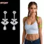 HFSHY Rose Zirconia Bụng Nút Nhẫn Inox Bên Trong Renfortable Rốn Xuyên Trang Sức Cho Du Lịch Mặc VN