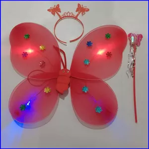 GN Dạ Quang Cánh Bướm Bé Gái Trang Trí Mặt Sau Đồ Chơi Cổ Tích Magic Wand Bộ 3 Mảnh niche NG