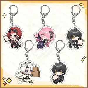 SQ11 Sóng Gió Dính Acrylic Móc Khóa Encore Mặt Dây Chuyền Hoạt Hình LINGYANG Phụ Kiện Anime Ngoại Vi