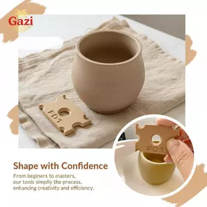 Dụng cụ cạo cắt tỉa đất sét gốm 1 / 2 Cái Kết cấu chống trượt Viền nhiều kích thước Thích hợp cho các tác phẩm điêu khắc gốm sứ trong Studio [VN]