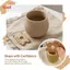 Dụng cụ cạo cắt tỉa đất sét gốm 1 / 2 Cái Kết cấu chống trượt Viền nhiều kích thước Thích hợp cho các tác phẩm điêu khắc gốm sứ trong Studio [VN]