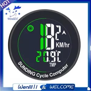 Máy tính xe đạp không dây Xe đạp chống nước Đồng hồ đo độ nghiêng Màn hình LCD xanh Đi xe đạp Đồng hồ tốc độ Xe đạp leo núi Đồng hồ tốc độ