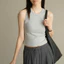 Mùa Xuân Mùa Hè Ren Rốn Lộn Áo Vest Nữ Mặc Ngoài Slim-fit Ôm Hơn Nhìn Phiên Bản Hàn Quốc Sling Đáy Áo Sơ Mi Không Tay Top Bên Trong Trận Đấu 57HZ