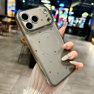 Ốp Lưng IPhone 13 15 11 17 16 12 14 ProMax  Chấm tròn nhiều màu cổ điển 7 8Plus XR X XS Max
