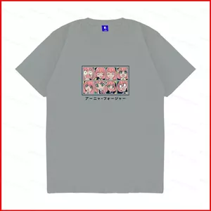 Anime Spy X Gia Đình ANYA MẶT Áo Ngắn Tay Thời Trang Áo Rời Áo Sơ Mi Unisex Plus Kích Thước
