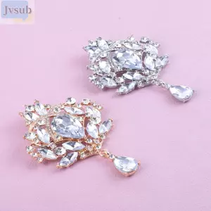 JVSUB Pha Lê Thổ Cẩm, Vàng Bạc Hình Giọt Nước Ve Áo Trang Trí Pin, Kim Loại Thanh Lịch Đa Năng Trâm Cài Nữ Phụ Kiện Hàng Ngày