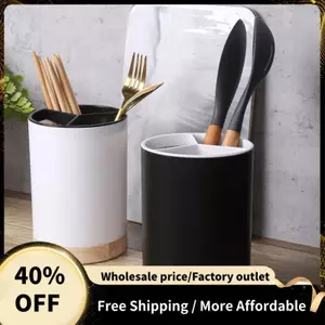 Thìa Nĩa Knief Đũa Thoát Hộp Bộ Đồ Ăn Bảo Quản Ba Ngăn Dao Kéo Kệ Dụng Cụ Nhà Bếp B