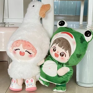 Lớn Ngỗng Trắng Quần Áo Cho Bé Cotton Quần Áo Búp Bê 20cm Quần Áo Trẻ Em Bán Cub Ếch Ngộ nghĩnh Mũ Đội Đầu Búp Bê Siêu Rẻ 7.6