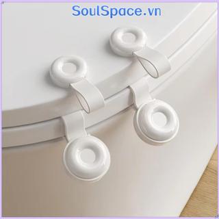 SOULSPACE Nắp bồn cầu tự dính tay cầm, bền đẹp, cảm ứng silicon miễn phí, đa chức năng, phụ kiện WC