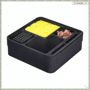Dụng cụ làm sạch đầu sắt hàn Bàn chải thép / miếng bọt biển / dây đồng Đầu hàn thiếc Dụng cụ làm sạch xỉ