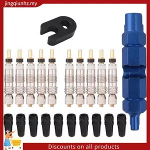 10 Chiếc Lõi Van Cho Presta, Lõi Van Xe Đạp Xe Đạp Thay Thế Với 2 Van Lõi Loại Bỏ Dụng Cụ & 10 Van Thân Lõi Nắp