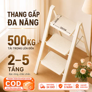 Thang Chữ A Gấp Gọn 2 - 3 - 4 - 5 Bậc REAIM Thép Chịu Lực Dày Chống ẩm chống rỉ Tải trọng 300kg