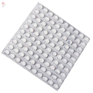 Bộ 100 nút silicon tự dán giúp chống va chạm cạnh cửa tủ tiện lợi